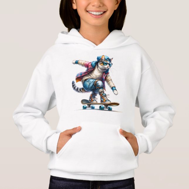 Coole Katze Hoodie (Vorderseite)