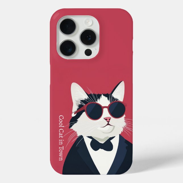Coole Katze im iPhone/iPad Gehäuse Case-Mate iPhone Hülle (Rückseite)