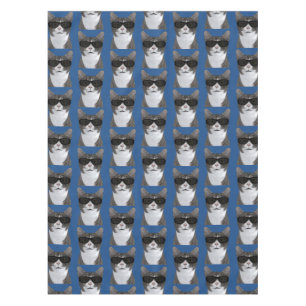 Coole Katze in der Stadt Tischdecke