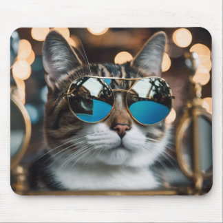 Coole Katze in Sonnenbrille, Katze Mousepad