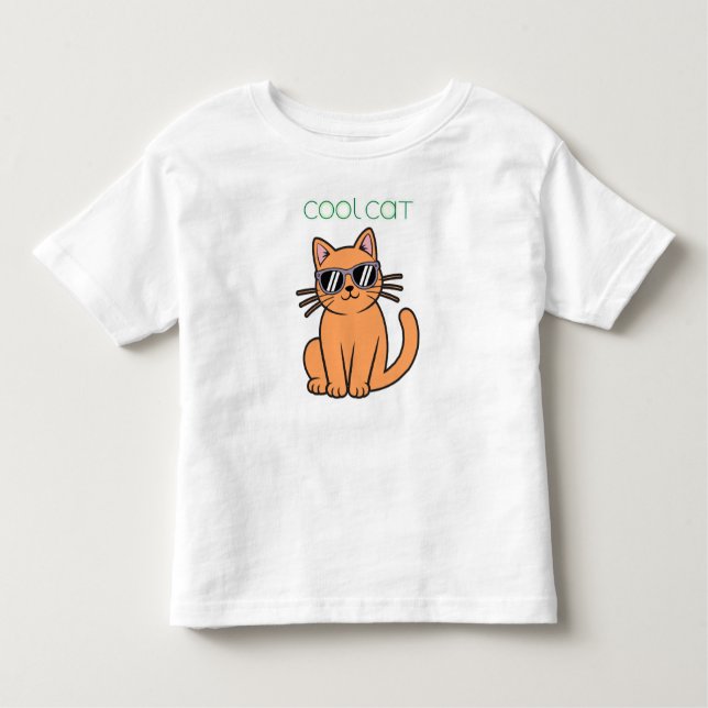 Coole Katze Kleinkind T-shirt (Vorderseite)