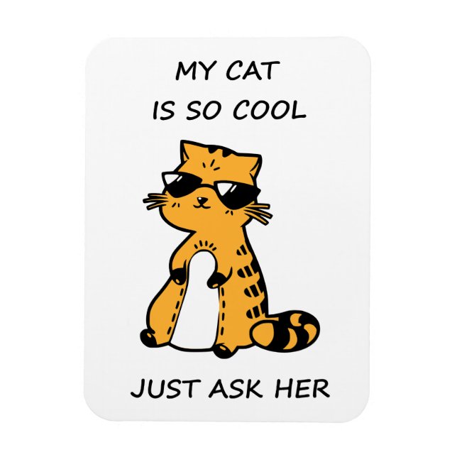 Coole Katze Magnet (Vertikal)