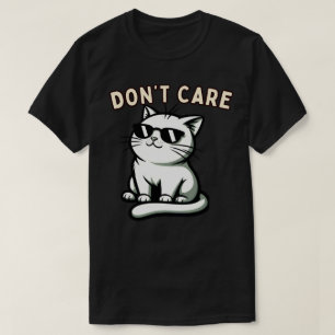 Coole Katze „Mir egal“-Attitüde-Design T-Shirt