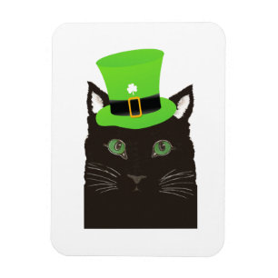 Coole Katze mit einem grünen Hut Magnet