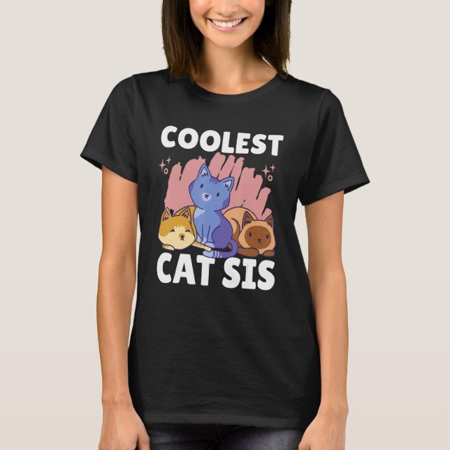 Coole Katze mit Katzen T-Shirt (Vorderseite)