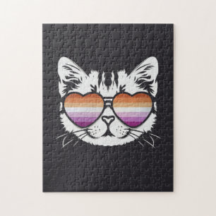 Coole Katze mit Lesbenbrille Funny Sapphic
