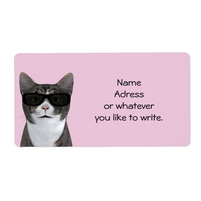 Coole Katze mit schwarzer Sonnenbrille (Vorne)