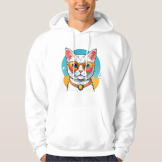 Coole Katze mit Sonnenbrille Hoodie
