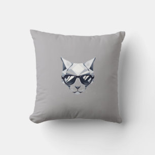Coole Katze mit Sonnenbrille Kopfkissen Kissen