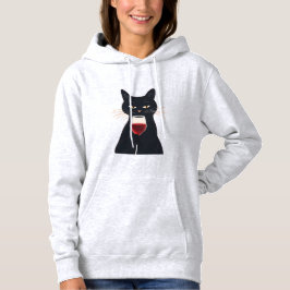 Coole Katze mit Sonnenbrille – Lustiger schwarzer  Hoodie