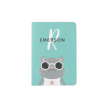 Coole Katze mit Sonnenbrille| Monogramm