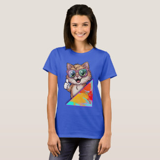 Coole Katze mit Sonnenbrille - Retro Fun Vibes T-Shirt