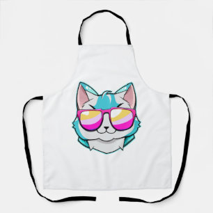 Coole Katze mit Sonnenbrille Schürze