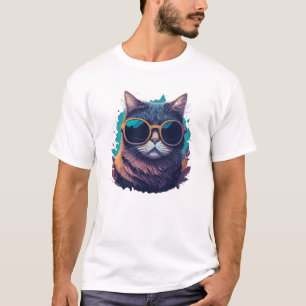 Coole Katze mit Sonnenbrille T-Shirt