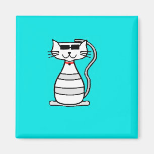 Coole Katze mit Sonnenbrillen Magnet