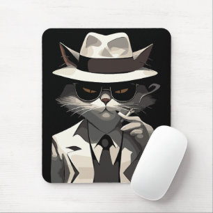 Coole Katze Noir: Suave und mysteriöse Feline Mousepad