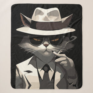 Coole Katze Noir: Suave und mysteriöse Feline Sherpadecke