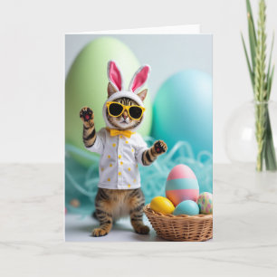 Coole Katze Osterkarte Karte