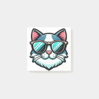Coole Katze Post-it® Notizen – Stylische Katzen-No