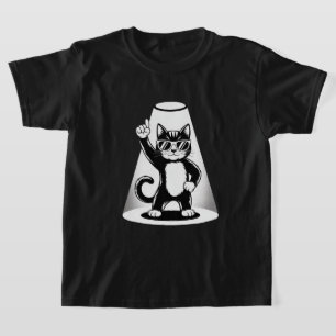 Coole Katze Rocktänzer T-Shirt   Lustiges Tier Mus