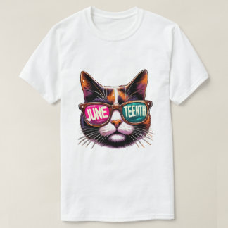 Coole Katze - Sonnenbrille & Freiheit T-Shirt