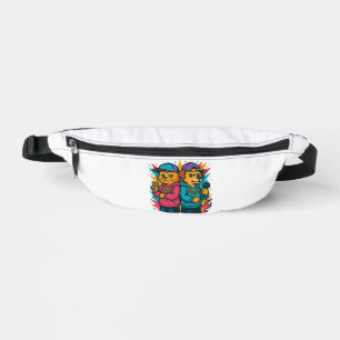 Coole Katze und Hund Rap-Duo Bauchtasche