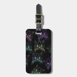 Coole Katzen auf Schwarz! Gepäckanhänger für mehrf