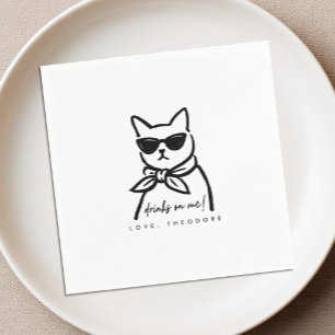Coole Katzen-Cocktailservietten Serviette