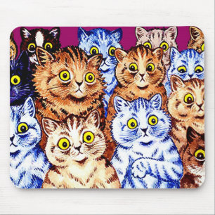 Coole Katzen durch Louis Wain Mousepad