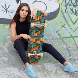 Coole Katzen Farbiges Skateboard
