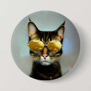 Coole Katzen für stilvolle Leute Button