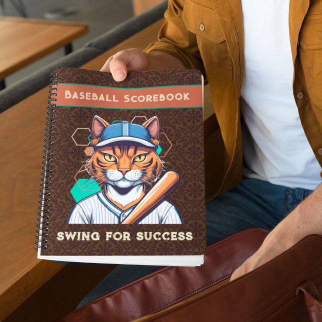 Coole Katzen Geschenke für Baseball-Spieler Liebes Notizbuch (Cool Cat Gifts for Baseball Players Lovers Coaches)
