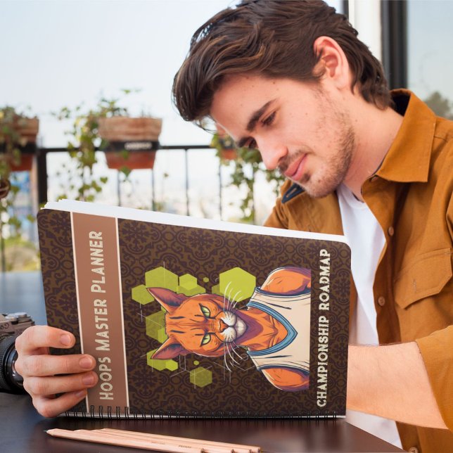 Coole Katzen Geschenke für Basketball Liebhaber Tr Notizbuch (Cool Cat Gifts for Basketball Lovers Coach Fans)