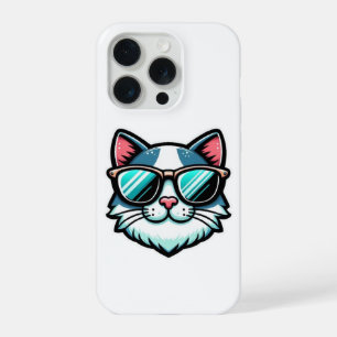 Coole Katzen-Handyhülle – Trendiger Feline-Tech-St iPhone 15 Pro Hülle