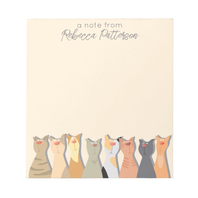 Coole Katzen Notizblock (Vorderseite)