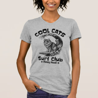 Coole Katzen Surf Club Meowy Hawaii Vintag T-Shirt