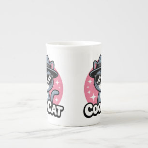 Coole Katzen-Vibes Prozellantasse