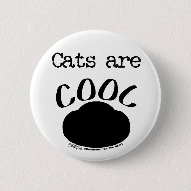 Coole Katzenauflage Button (Vorderseite)