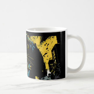 Coole Katzenkunst, inspiriert durch grafische Roma Kaffeetasse