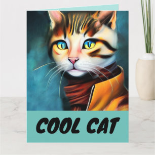 COOLE KATZKARTE BIRTHDAY GREETING CARD KARTE