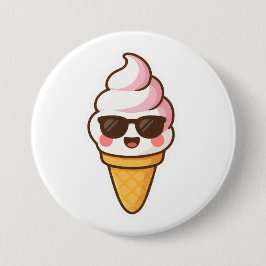 Coole Kawaii Ice Creme Button