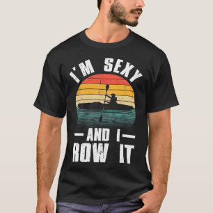 Coole Kayak-Kunst für Männer Frauen Kayaker Rudern T-Shirt