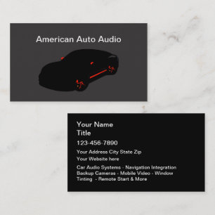 Coole Kfz-Audio und Tinting Visitenkarte