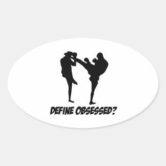 Coole Kick-Box Lovers Designs Ovaler Aufkleber