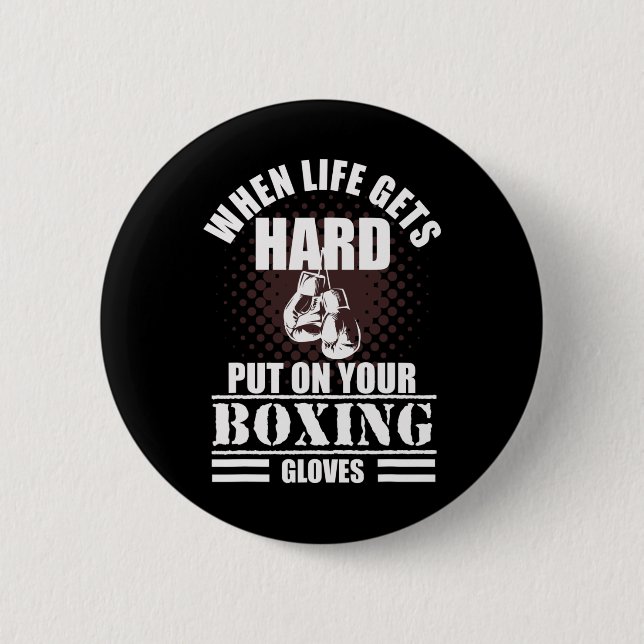 Coole Kickbox- und Box-Weisheit  Button (Vorderseite)