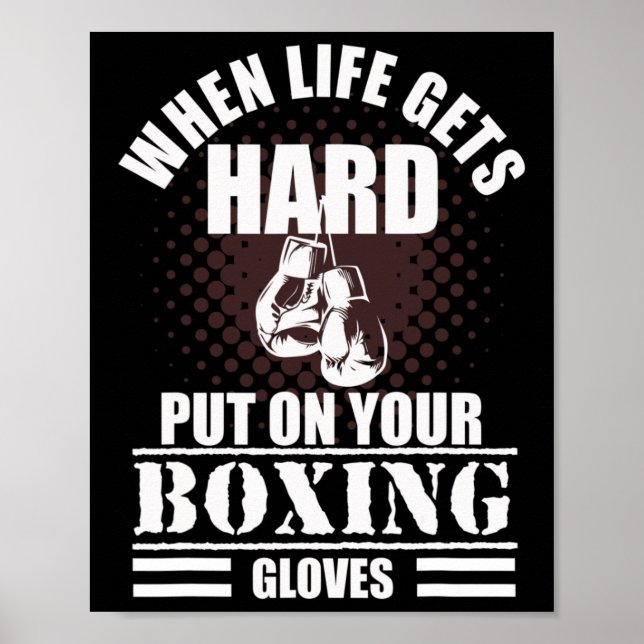 Coole Kickboxen und Boxen Sprüche  Poster (Vorne)