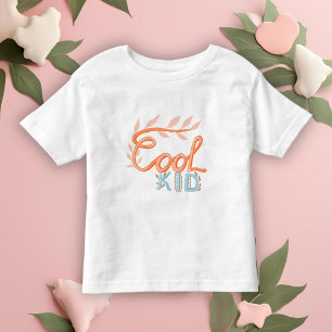 Coole Kid Hand Letters Blätter Muttertag Kleinkind T-shirt