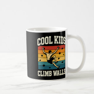 Coole Kids klettern an Wänden Extremesport Boulder Kaffeetasse
