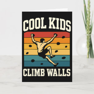 Coole Kids klettern an Wänden Extremesport Kletter Karte