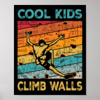Coole Kids klettern an Wänden Extremsport Boulder 